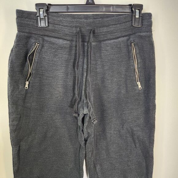 American Eagle Women Jogger Pants Medium Zip Pocket High Rise Drawstring Ankle - Picture 4 of 11